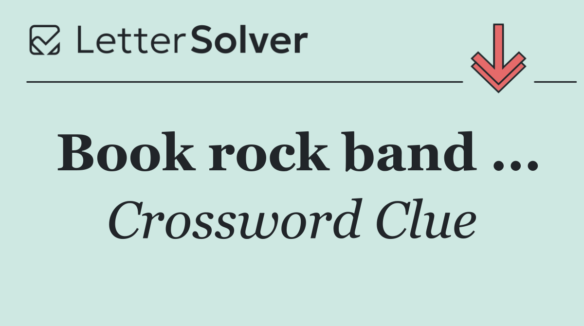 Book rock band ...