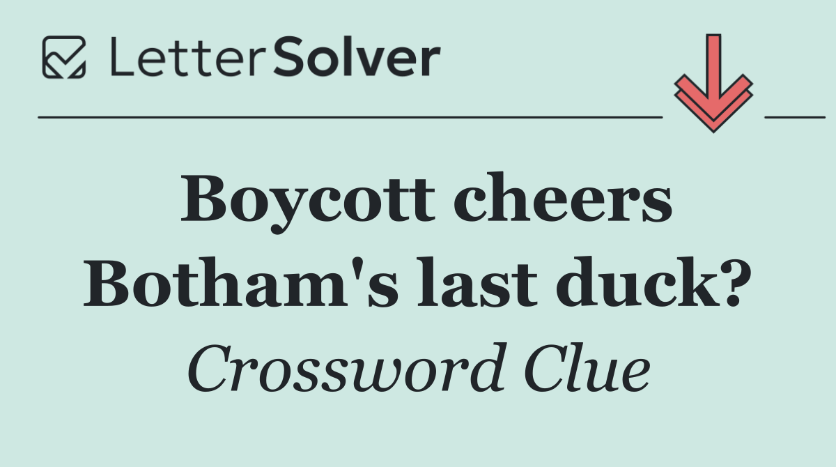 Boycott cheers Botham's last duck?