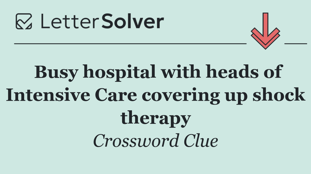 Busy hospital with heads of Intensive Care covering up shock therapy