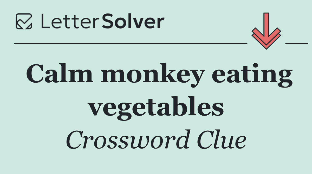 Calm monkey eating vegetables