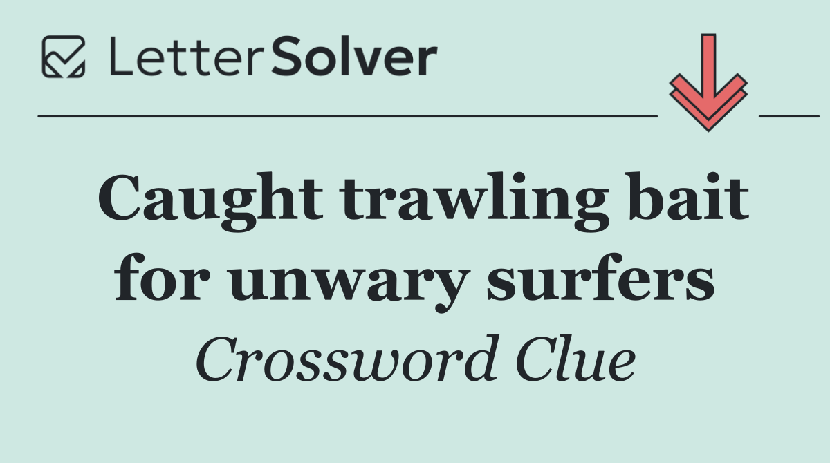 Caught trawling bait for unwary surfers