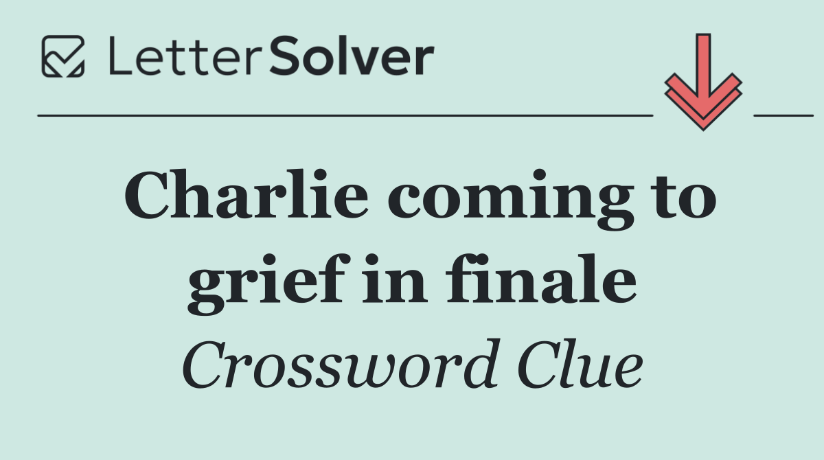 Charlie coming to grief in finale