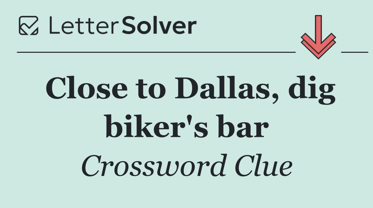 Close to Dallas, dig biker's bar