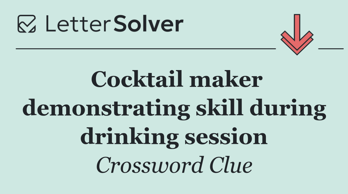 Cocktail maker demonstrating skill during drinking session