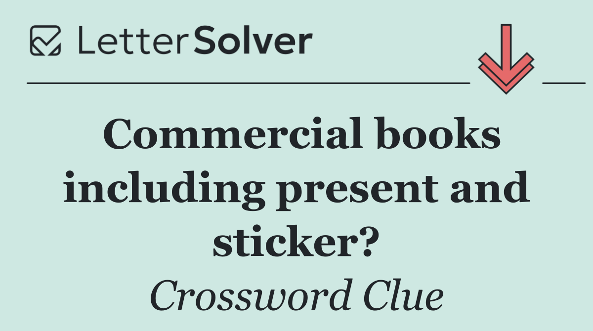 Commercial books including present and sticker?