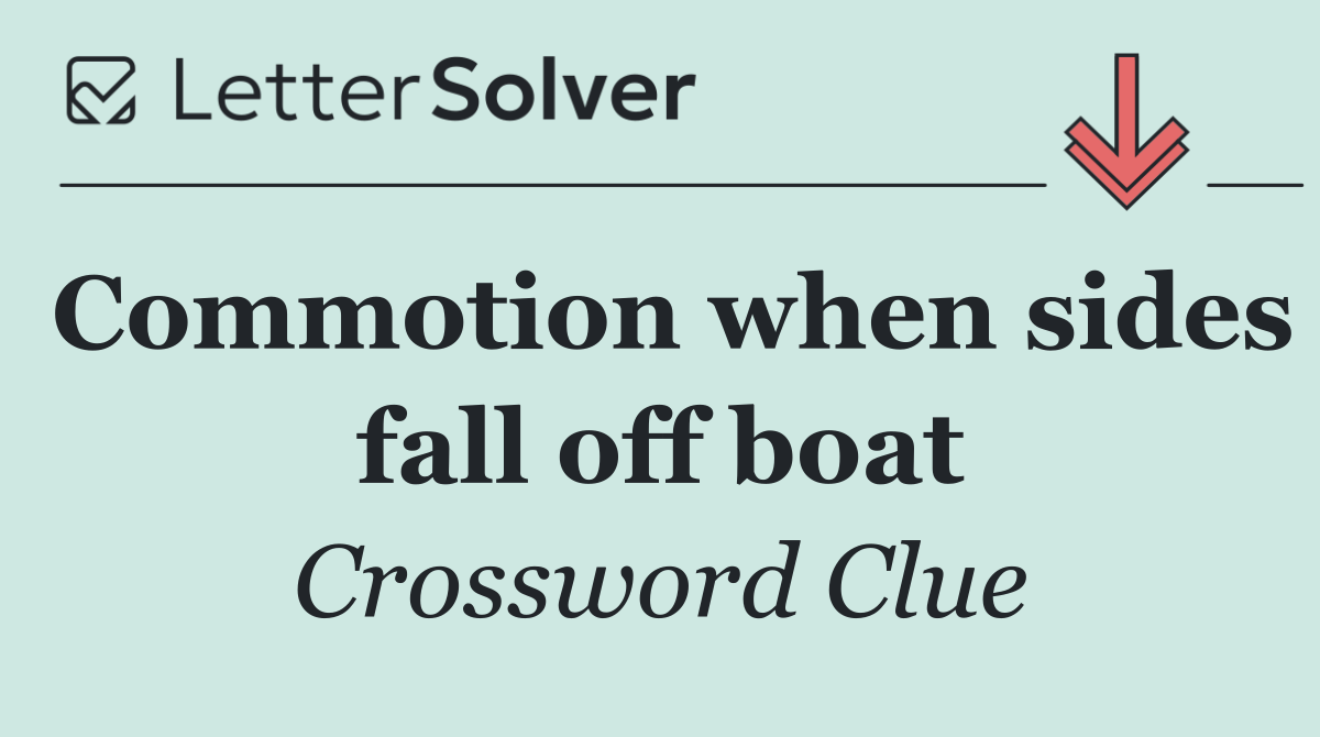 Commotion when sides fall off boat