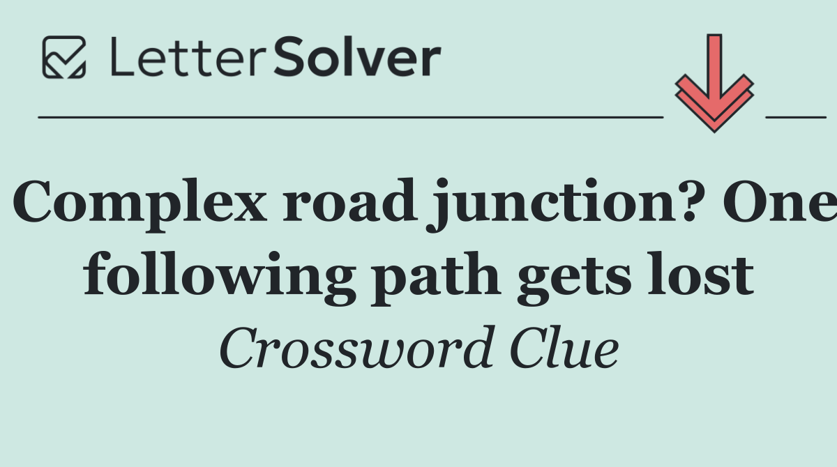Complex road junction? One following path gets lost