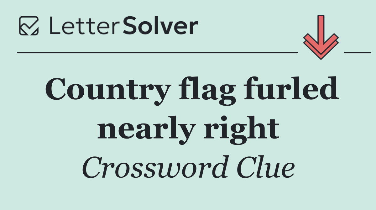 Country flag furled nearly right