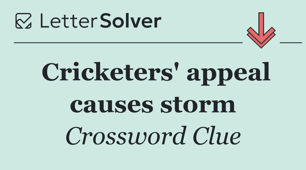 Cricketers' appeal causes storm