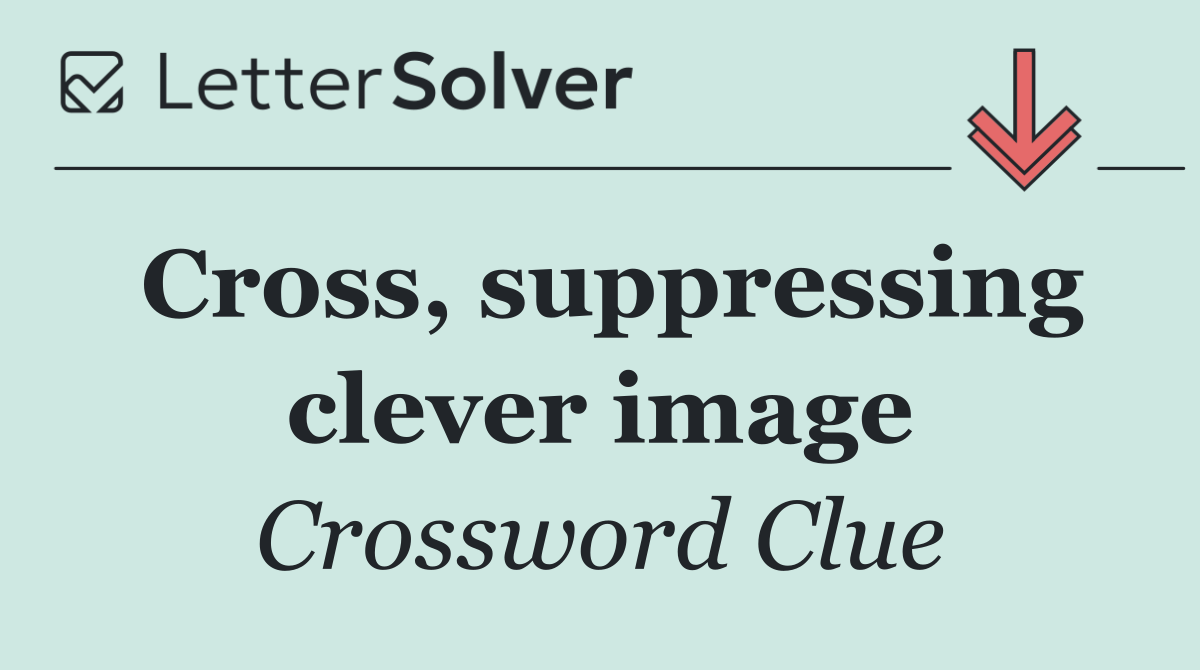 Cross, suppressing clever image