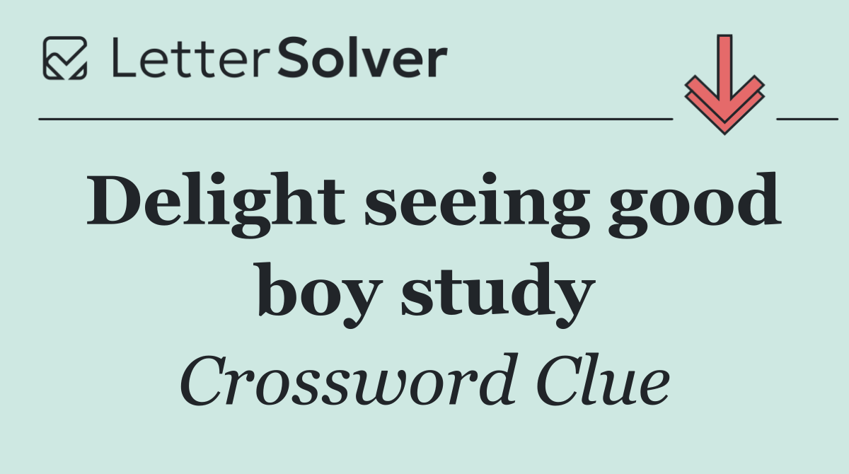 Delight seeing good boy study