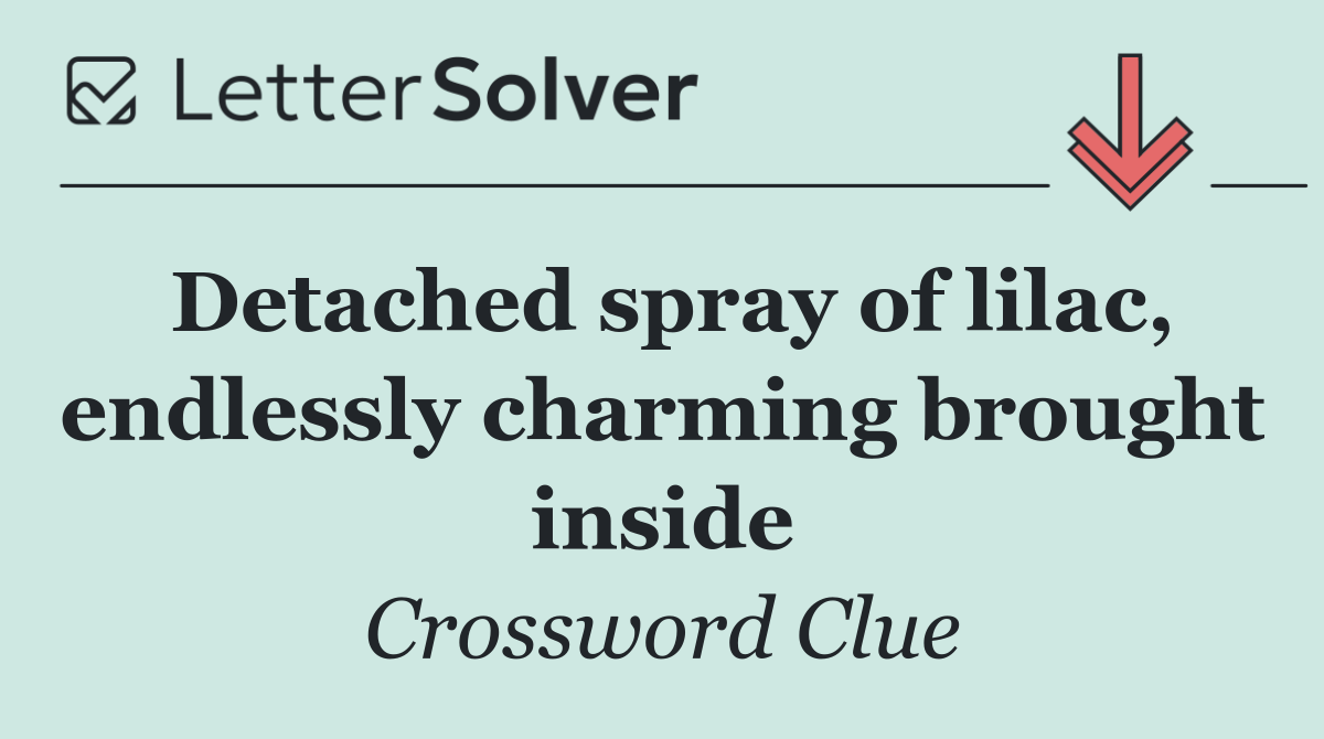 Detached spray of lilac, endlessly charming brought inside