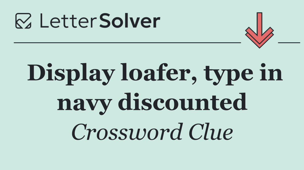 Display loafer, type in navy discounted