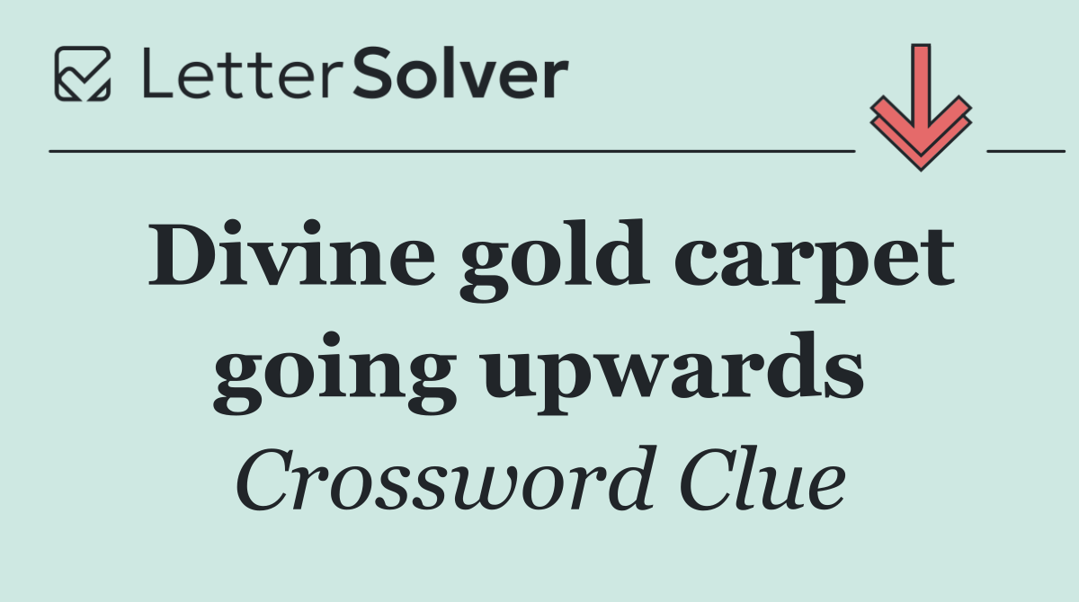 Divine gold carpet going upwards