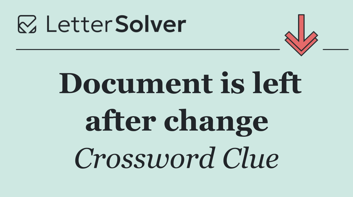 Document is left after change