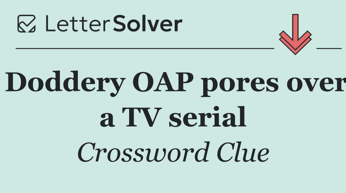Doddery OAP pores over a TV serial