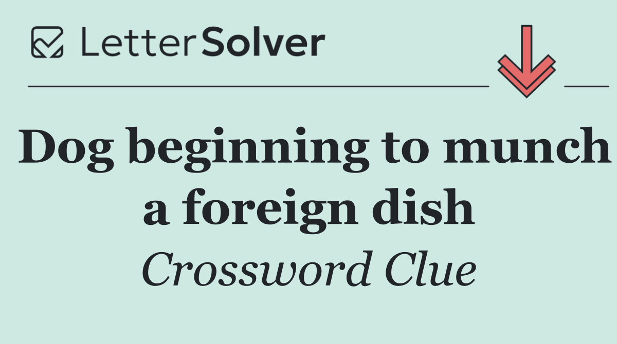 Dog beginning to munch a foreign dish