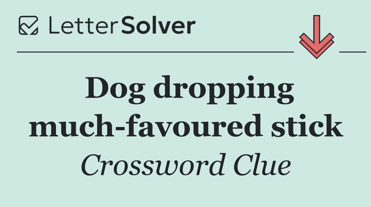 Dog dropping much favoured stick