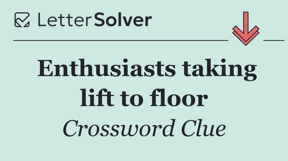 Enthusiasts taking lift to floor