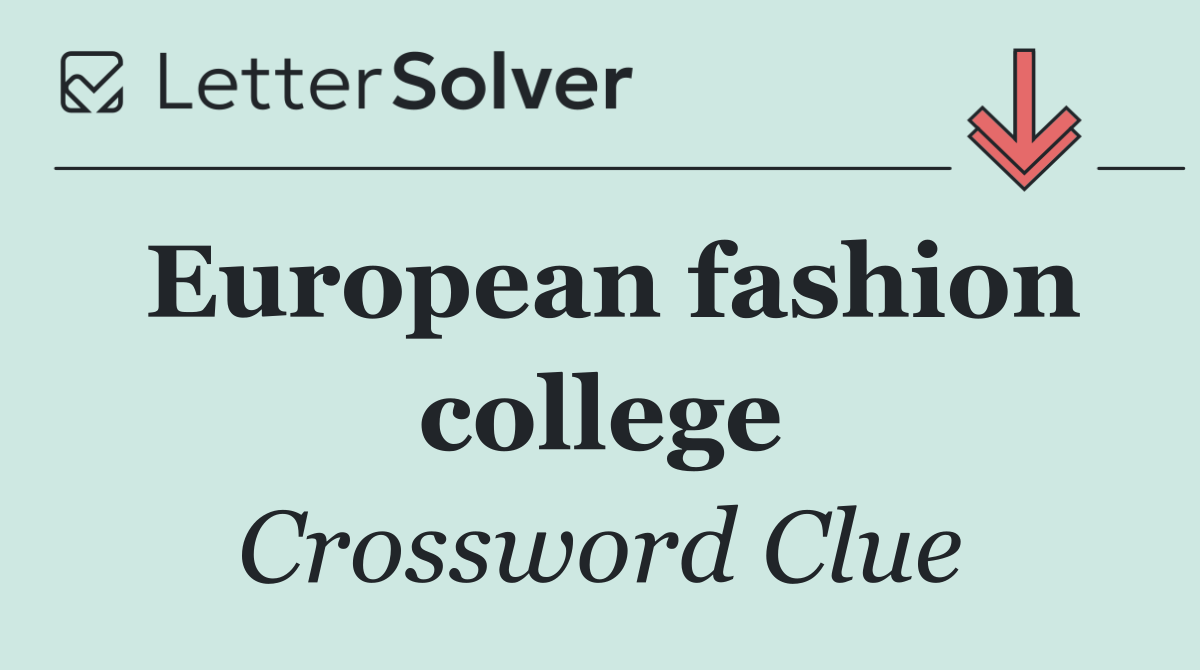 European fashion college