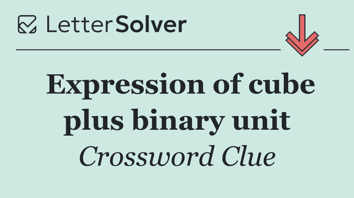 Expression of cube plus binary unit