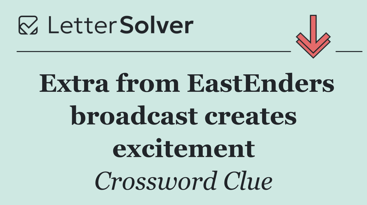 Extra from EastEnders broadcast creates excitement