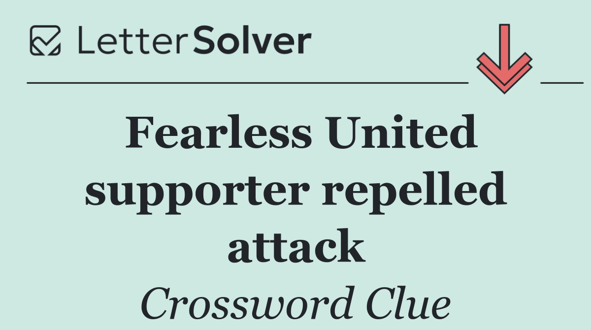 Fearless United supporter repelled attack
