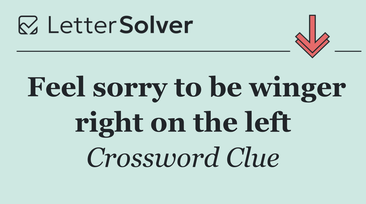 Feel sorry to be winger right on the left