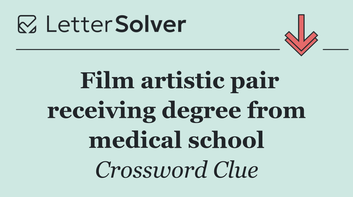 Film artistic pair receiving degree from medical school
