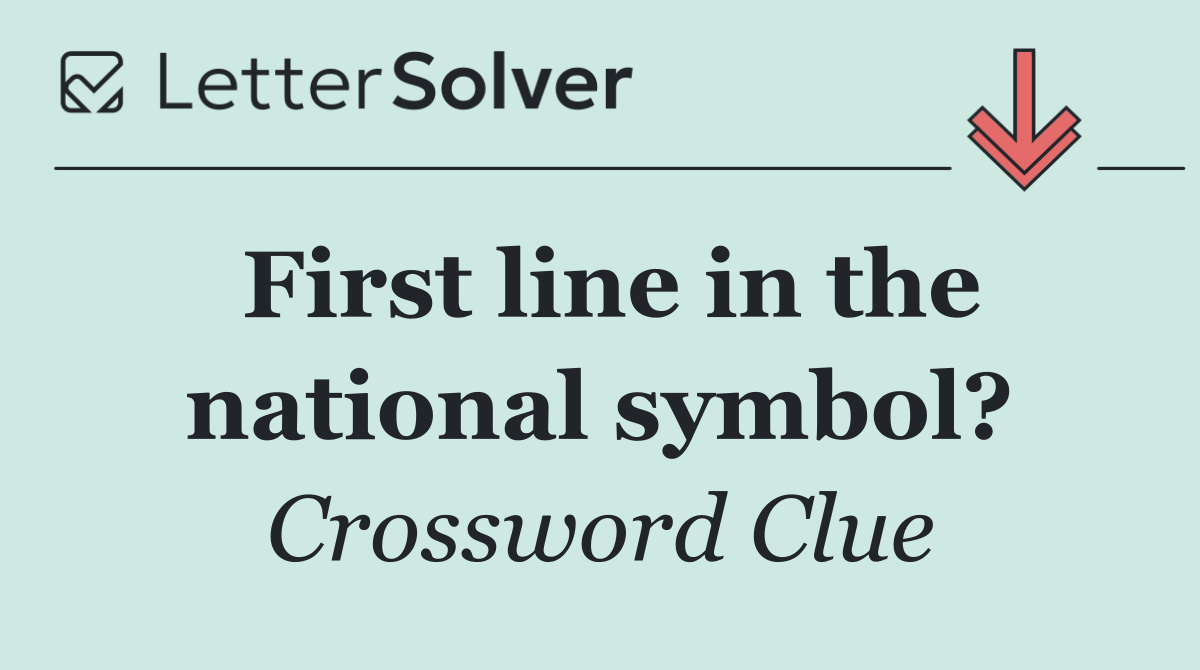 First line in the national symbol?