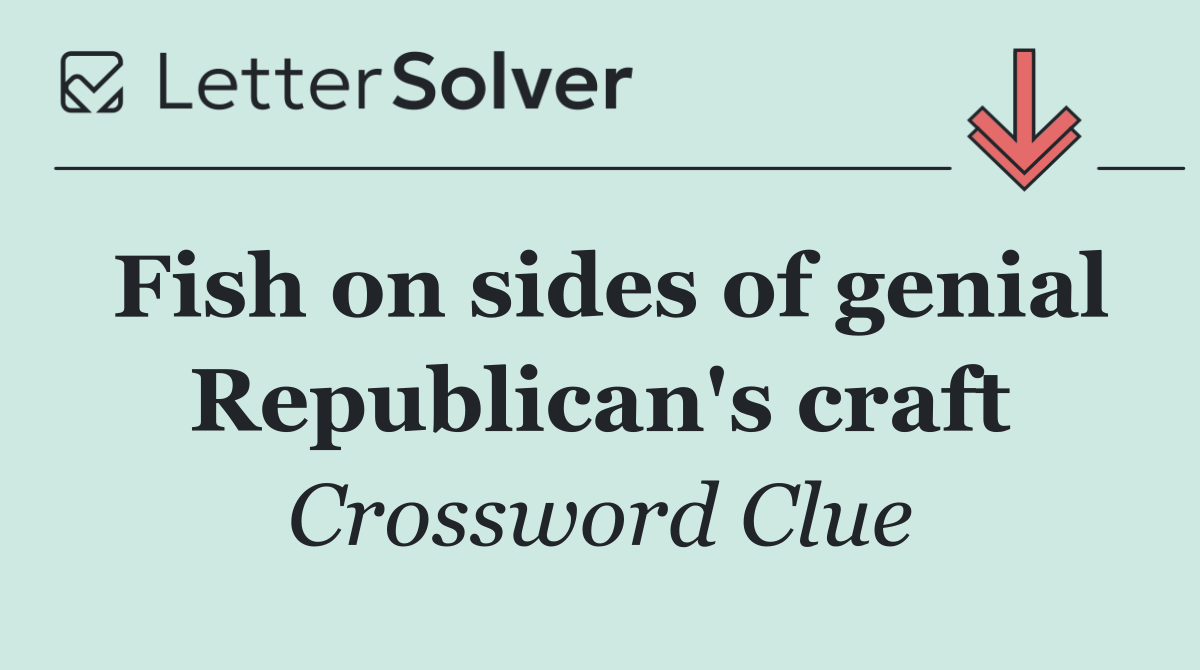 Fish on sides of genial Republican's craft