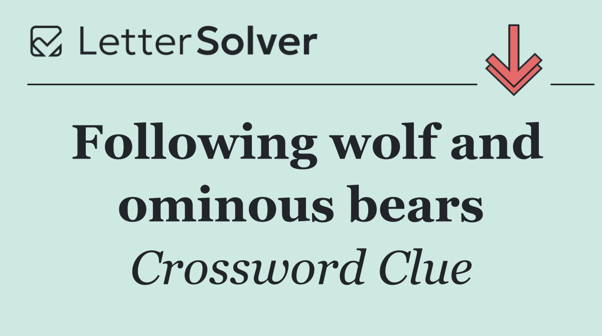 Following wolf and ominous bears