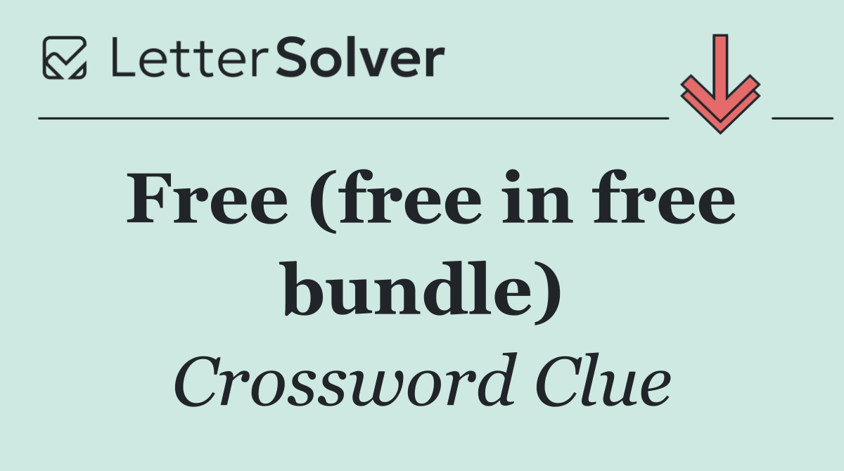 Free (free in free bundle)