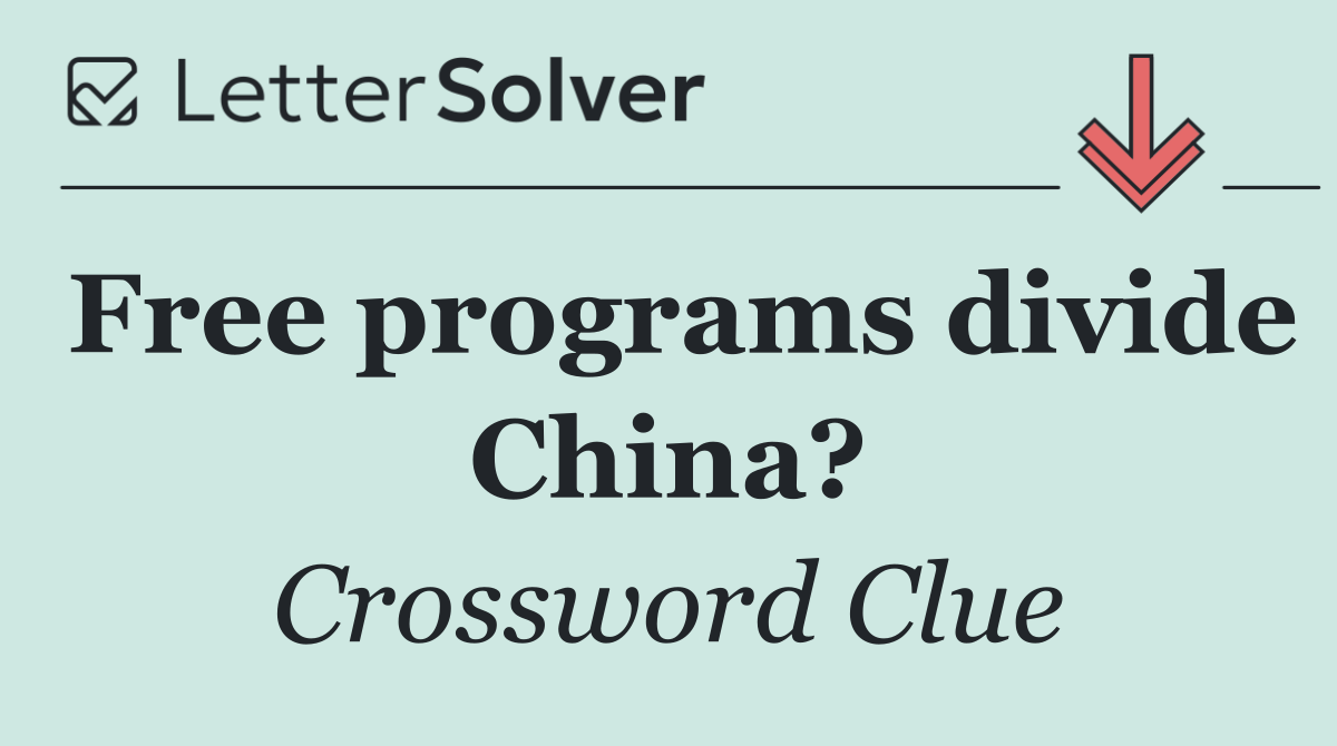 Free programs divide China?