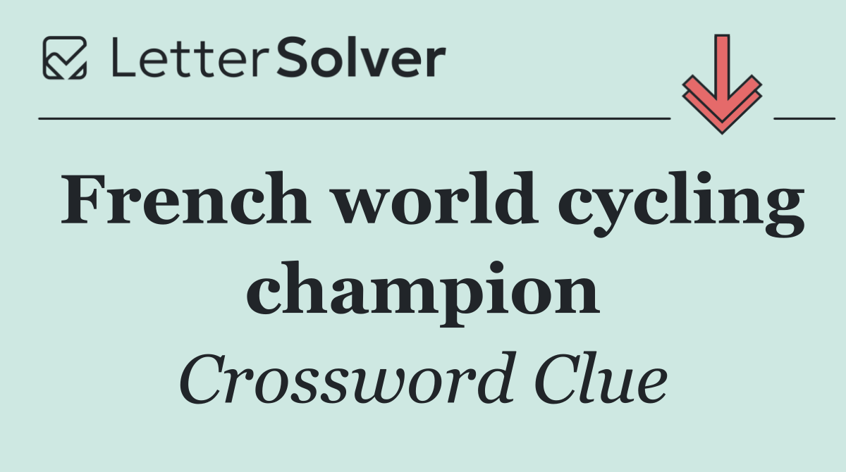 French world cycling champion
