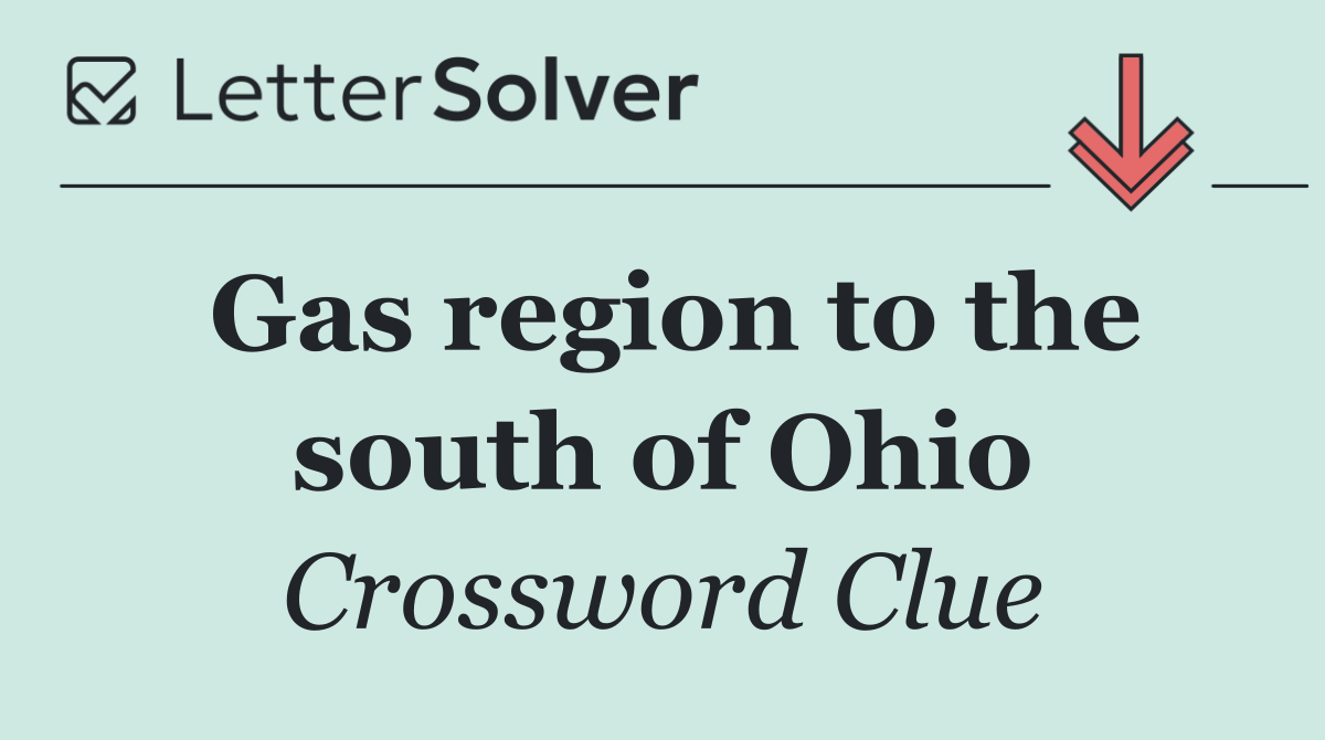 Gas region to the south of Ohio