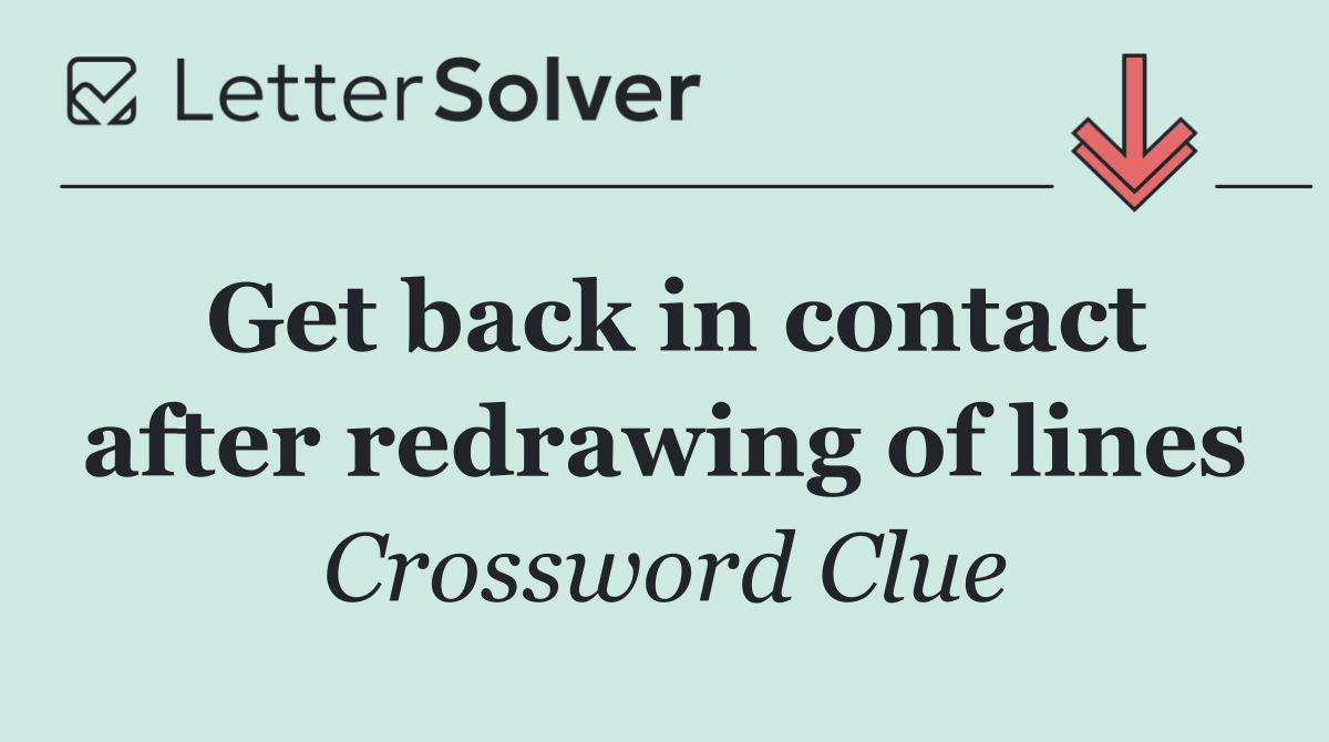 Get back in contact after redrawing of lines