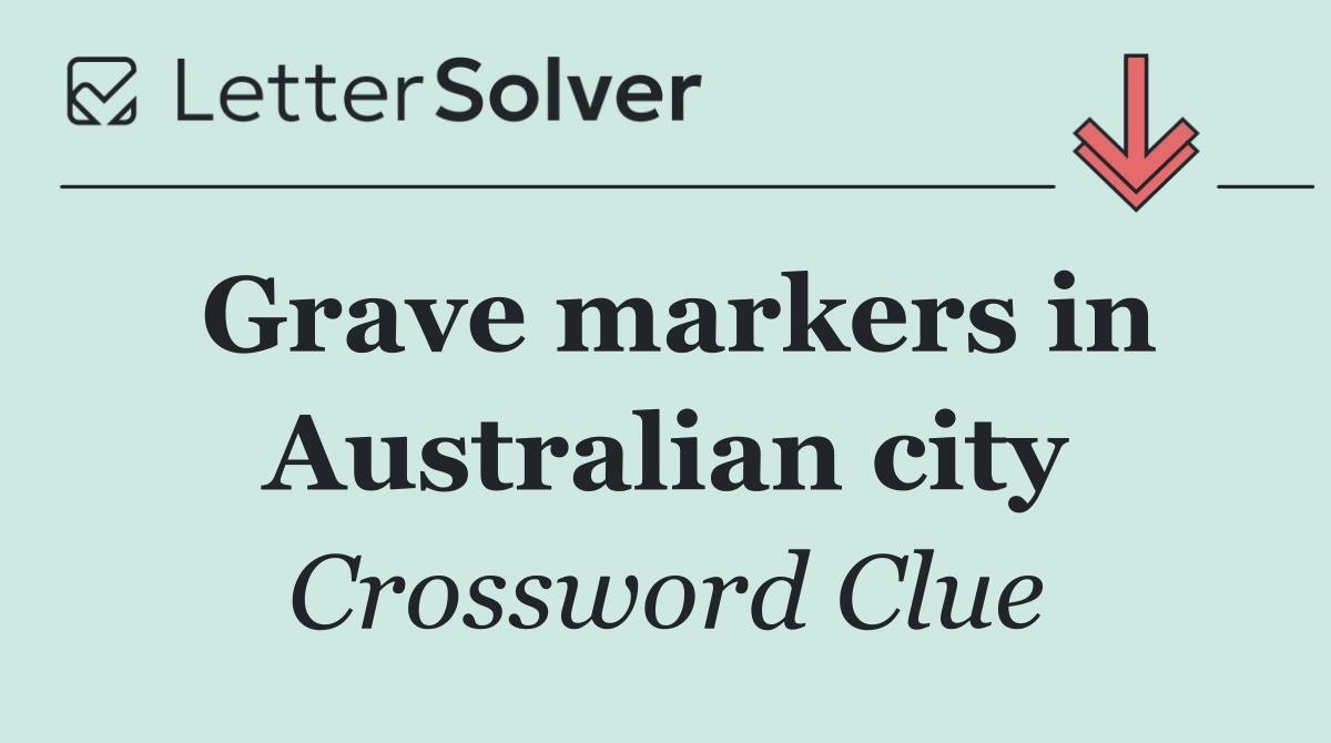 Grave markers in Australian city