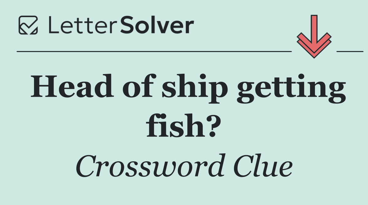 Head of ship getting fish?