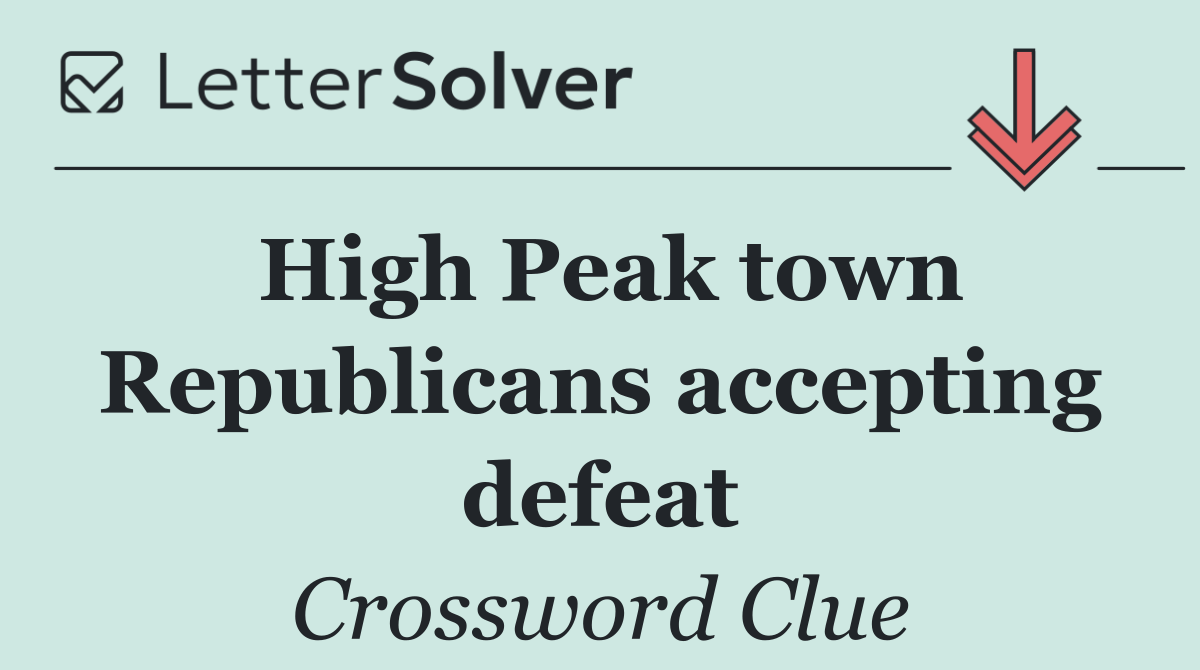 High Peak town Republicans accepting defeat