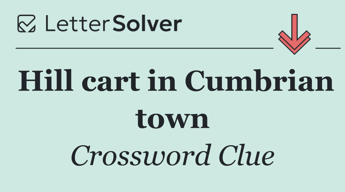 Hill cart in Cumbrian town