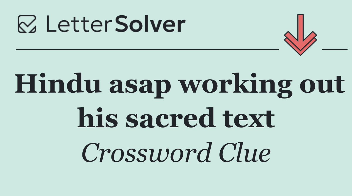 Hindu asap working out his sacred text