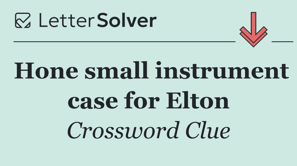 Hone small instrument case for Elton