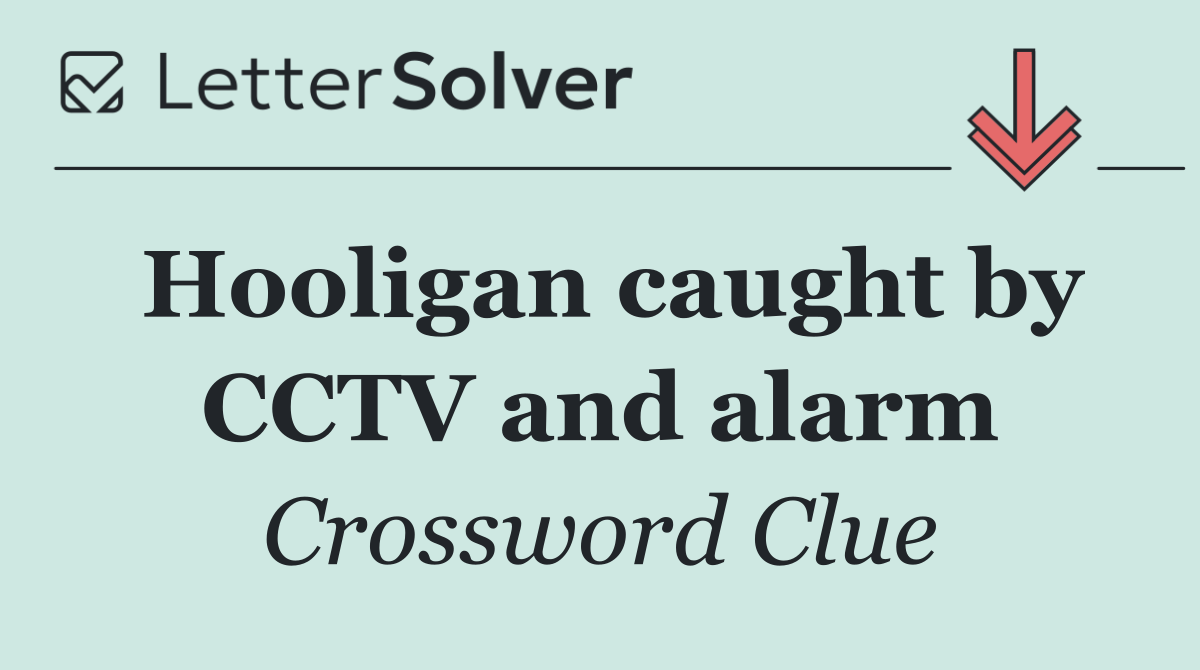 Hooligan caught by CCTV and alarm