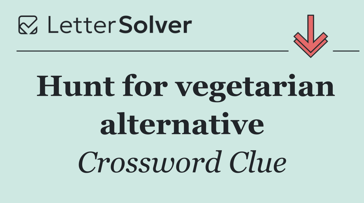 Hunt for vegetarian alternative