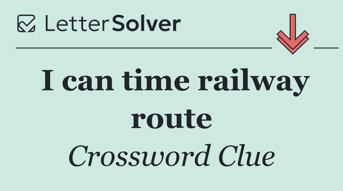 I can time railway route