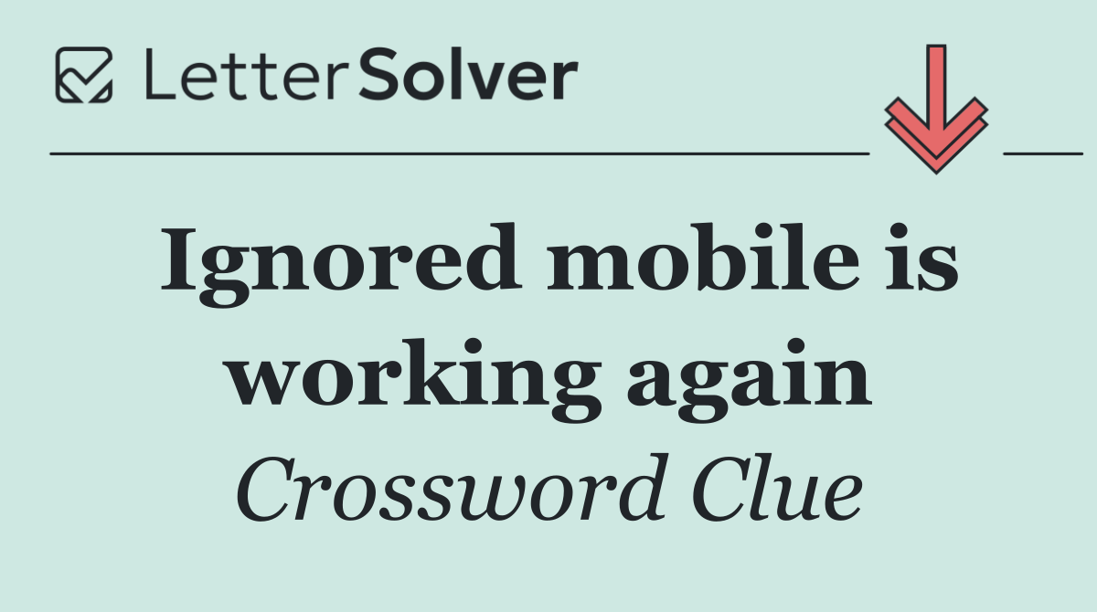 Ignored mobile is working again
