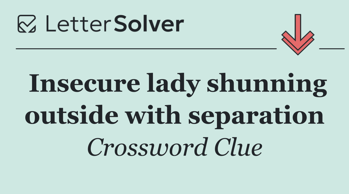 Insecure lady shunning outside with separation