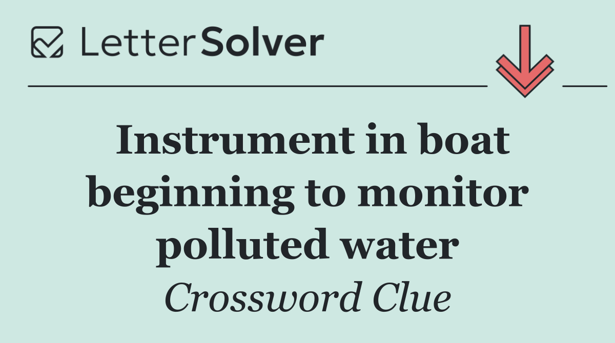 Instrument in boat beginning to monitor polluted water