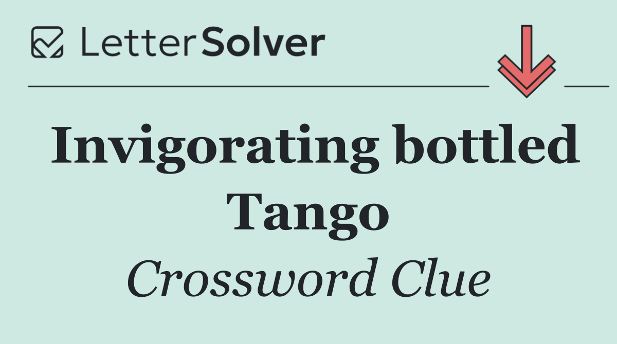 Invigorating bottled Tango